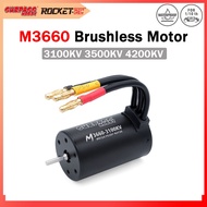 SURPASS HOBBY M3660 Waterproof Brushless Motor 3100KV 3500KV 4200KV 3.175mm Shaft For 1/10 RC Car Bo