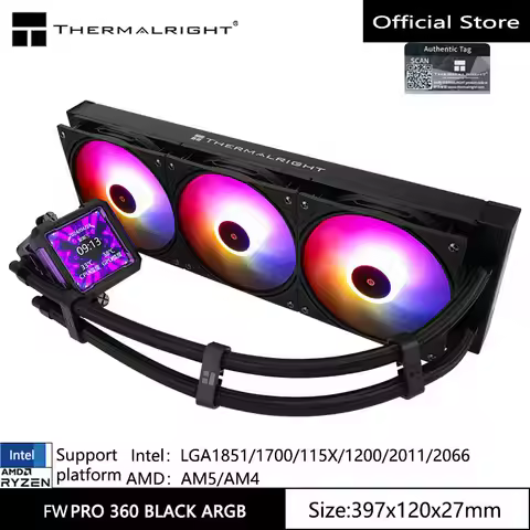 Thermalright FW PRO 360 ARGB All -in -one water cold radiator，2.73 inches can rotate the LCD display