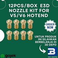 12pcs/box High Precision E3D Nozzle Kit for V5/V6 Hotend