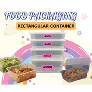 Rectangular Plastic Disposable Food Container A500/ A650/ A750/ A1000/ Bekas Petak - EC & LAVA