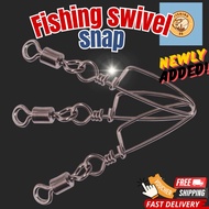 【Fishing Swivel】 Rolling Swivel with coastlock snap/kekili pancing/ lure Connector/snap swivel