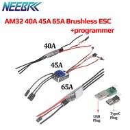 NEW NEEBRC AM32 40A 45A 65A Brushless ESC Outrunner Waterproof ESC With Programmer For 1/12 MN82 MN9
