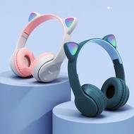 Cut Cat Ear Bluetooth Wireless Headphones LED Light Bluetooth 5.0 Headphones Children'S Wireless Headphones