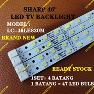 LC-46LE820M SHARP 46" LED TV BACKLIGHT(LAMPU TV) SHARP 46" INCH LED TV LC-46LE820