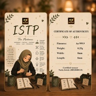 Naria 999.9/24K Gold Bar 0.25gm Design ISTP Personality Collection MBTI Gold Bar Emas Tulen Hadiah E