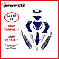 [FULL TANAM ] SNIPER COVERSET LC LC135 V1 JUPITER MX BLUE / BIRU JUPITER MX