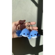 GANTUNGAN Mini knitted whale keychain || Keychain baby whale crochet mini