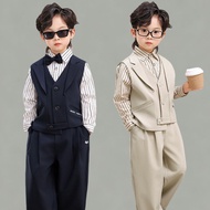 Children's Suit Set for Spring Boys' Casual Outfit for Hosts Fashion Shows Photography Parties