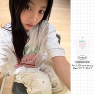 wondervisitor ILLIT Wonhee Ascii Strawberry Overfit T-Shirt Korean Oversized Short Sleeve Unisex