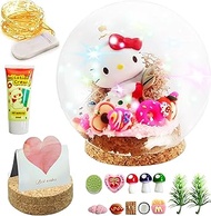Queenii Easter Day Gifts for Kids, Kitty Make Your Own Night Light Kit, Party Favors Terrarium Arts &amp; Crafts Activities Kit, Easter Decorations with Easter Day Cards for Kids School Classroom