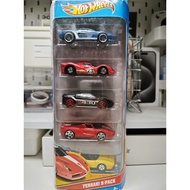 [New Arrival in May] Hot Wheels Ferrari Five-Continuous Package, Brand New Unopened, Product Related