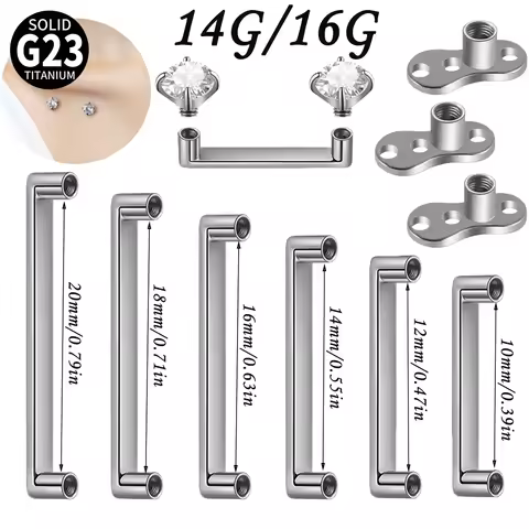 1PC Implant Grade Titanium Microdermal Piercing Surface Barbell Hide-in Skin Diver Micro Dermal Anch