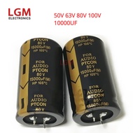 1Pcs  PTCON Capacitor  50V 63V 80V 100V 10000UF Audio Power Amplifier Fever Filter Electrolytic Capacitor