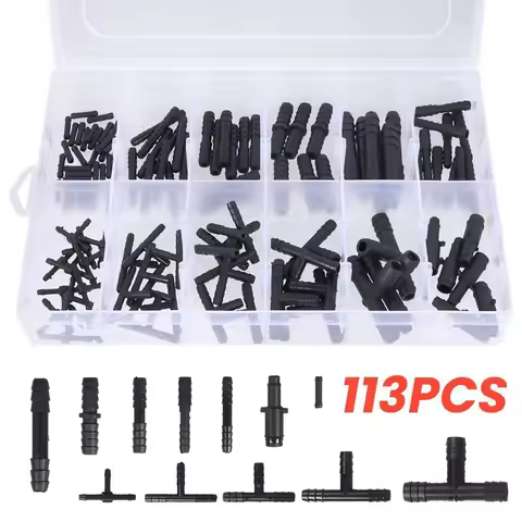Car Hose Connector Assortment Reducer Set Plastic Straight T Piece Connectors For Cooling Systems Fu
