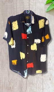 KEMEJA HEM SURFING PRIA MOTIF PANTAI BAJU DISTRO PRINTING ORIJINAL LENGAN PENDEK
