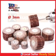 3mm Sanding Sandpaper Flap Wheel Grinding Head Burr Rotary Tool Drill Die Grinder Polishing Porting 