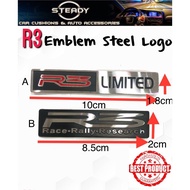 Proton R3 logo R3 Emblem Wording R3 Race Rally Research