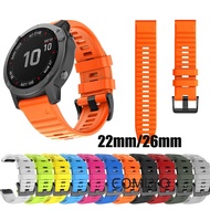 22mm 26mm Garmin Fenix 7X 7 6X 6 Pro 5 5X PLUS EPIX Gen 2 instinct 2 Enduro Strap Silicone Band Approach S60 S62 VERTIX 2 Fenix 5 5X Plus 3 TACTIX 7 DELTA