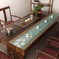 New Chinese Zen Style Tea Table Flag Absorbent Mat Fabric Tea Table Cloth Long Strip Tablecloth Narr