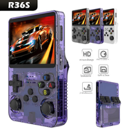 เครื่องเล่นวิดีโอเกมมือถือระบบลินุกซ์แบบพกพาเปิดแหล่งที่มา R36S ย้อนยุคเครื่องเล่นวิดีโอแบบพกพา3.5นิ้วหน้าจอ IPS เกมย้อนยุคคลาสสิก