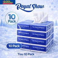 10 Pack Royal Show Multipurpose Facial Tissue Premium Tissue 440 Sheets 4 Play 100% Natural Fiber