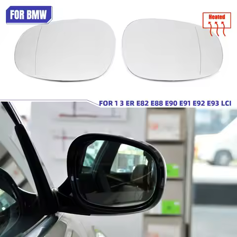 For BMW 1 Series and 3 Series E82 E88 E90 E91 E92 E93 LCI left and right side rearview mirror glass 