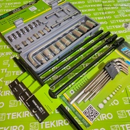 PAKET 3 SET !!! Kunci Pas / Shock / Sok 27 Pcs + Kunci T TEKIRO 8-10-12-14 mm + Kunci L Set 9 Pcs (