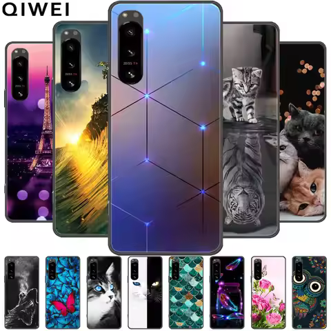 For Sony Xperia 5 III Case Soft TPU Cute Cats Silicone Protective Cover for Sony Xperia 5 II Phone C