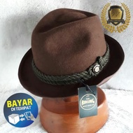 FEDORA LAKEN HAT FEDORA STOUT BROWN FEDORA STOUT BROWN 100%