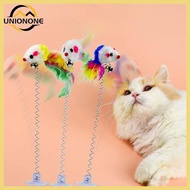ONE Cat Feather Wand Cat Teaser Wand Mouse Spring Cat Toy Cat Interactive Toy
