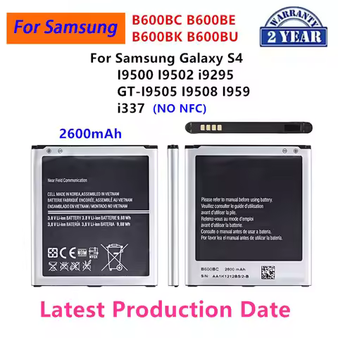 Brand New B600BC B600BE B600BK B600BU 2600mAh Battery For Samsung Galaxy S4 I9500 I9502 i9295 GT-I95