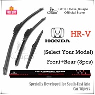 (Front+Rear 3pcs) Honda HRV Wiper Blade Set for (Select Your Model) HR-V SUV Car Window Wipers Bundl