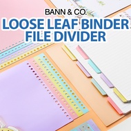 Divider (4-pcs) for Loose Leaf Refillable Ring Binder File/Folder (A5/B5/A4)