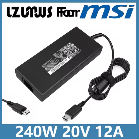 240W USB Tip Charger for MSI GE76 GE66 GP76 GP66 GS77 MS-17K3 A20-240P2A A240A007P S93-0409410-C54 (