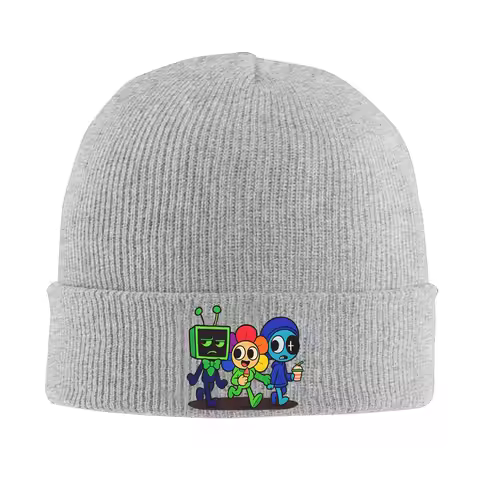 Dandys World Vee Moonflower Knit Hat Beanie Winter Hats Warm Acrylic Fashion Catoon Caps Men Women G