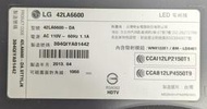 【兆禾專修】LG 42LA6600：42吋 樂金液晶電視零件機