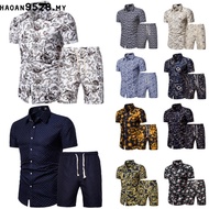 Kemeja Batik Men's Casual Floral Shirt Slim Fit Hawaiian Business Men Shirt Sleeve Korean Lengan Pen