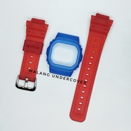 MERAH BNB BAND BEZEL CASIO GSHOCK G SHOCK DW 5600 GW B5600 DW 5030 SMALL STRAP REDbiru