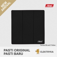 Himel Altivo 3 Gang 1 Way Switch Black HWDAL3G1BB