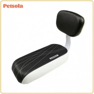 petsola Waterproof Cycle Seat with Backrest PU Surface Rear Bike Seat Easy to Clean Cycle Rear Cushi