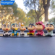 【FY】  Cute Cartoon Hat Crayon Shin-chan Figure Decoration Car Decoration Small Cute Personality Car 