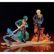 One Piece Zoro Sanji Figure Anime Figur Model One Piece Roronoa Zoro Statue Decorate Patung Anime 索隆