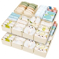 1/3/6/9/12 Packs Simple Style Foldable Cloth Storage Box Closet Dresser Drawer Divider Organizer Bas