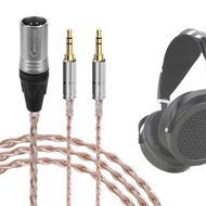 GEEKRIA Apollo 4-Pin XLR to Dual 3.5mm Balanced Headphone Cable Silver-Plated Replacement Cord Compa