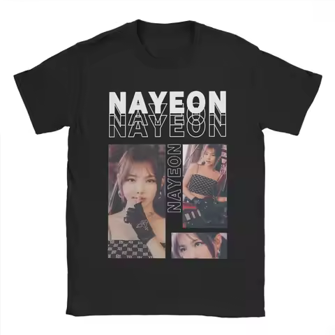 Streetwear Im Nayeon Kpop Twices Tshirts Men's O-neck Short Sleeve Clothes Cotton Summer Clothing