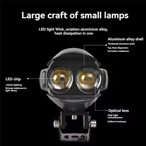 AS57-3-Inch Dual Temperature LED Fog Work Lights For Motorcycles, Trucks, And Atvs - 6000K/3500K Lig