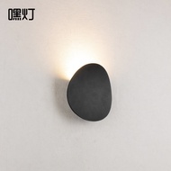 Wall lamp LED simple circular white balcony foyer TV background wall lamp bedroom bedside wall lamp 