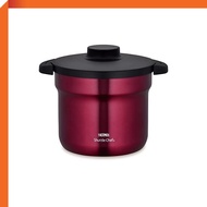 Thermos Vacuum Thermal Cooker Shuttle Chef 4.3L (for 4~6 persons) Red Cooker with Fluorine Coating KBJ-4501 R