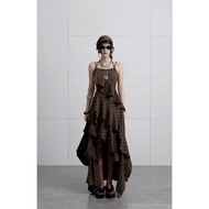 Cool rough dress - Brown striped chill dress - UME CLUB