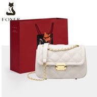 FOXER | กระเป๋าผู้หญิงหนังแท้สีขาวใหม่